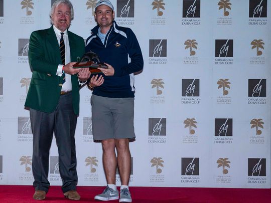 Ross Barlow wins the title at Emirates Golf Glub