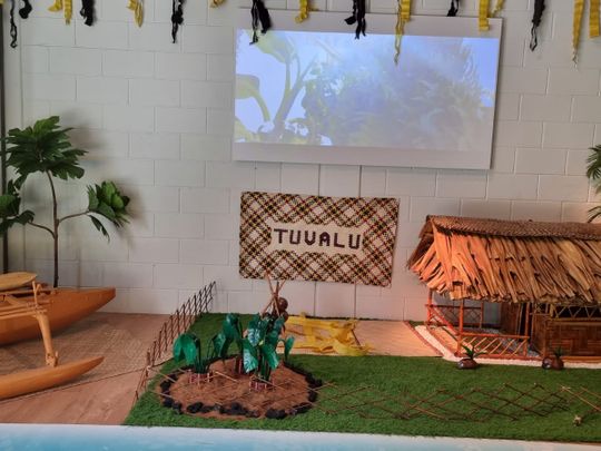 Tuvalu is a neat little corridor hidden in the large colourful backdrop of the Expo 