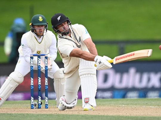 New Zealand's Colin de Grandhomme against South Africa 