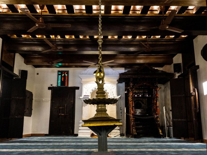The prayer hall of the Cheraman Juma Masjid in Kerala’s Kodungallur district.