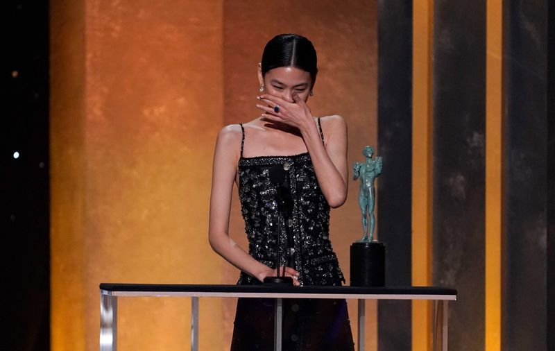 Jung Ho-yeon with her SAG win