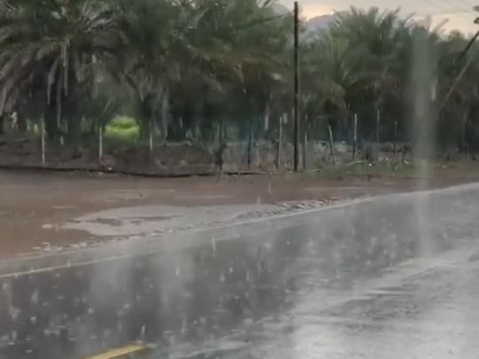 Rain in Hatta, Dubai