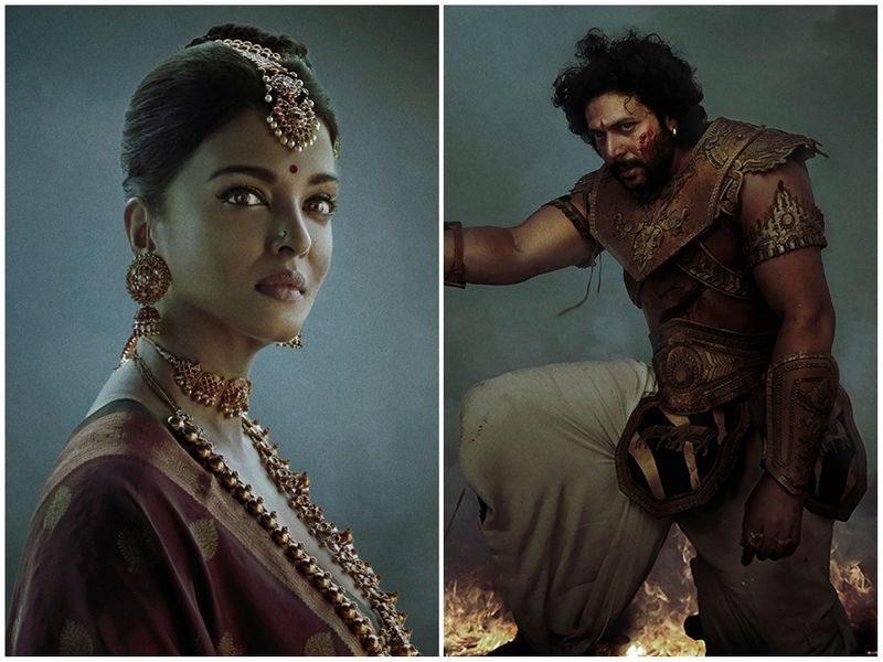 Aishwarya Rai Bachchan and Jayam Ravi in the character posters for 'Ponniyin Selvan: I'