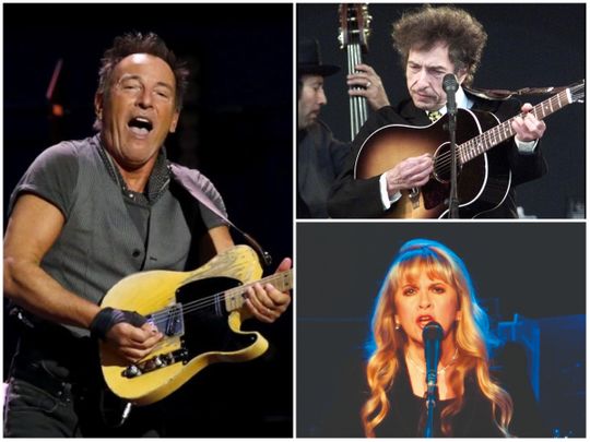 Bruce Springsteen, Bob Dylan and Stevie Nicks
