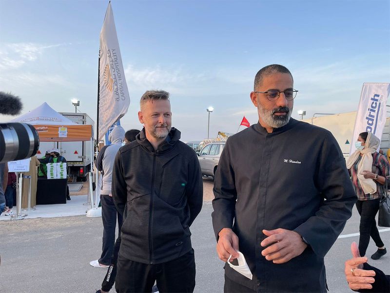 Meet Chef Hamdan, assistant director of culinary and Chef Philip, executive Chef, Capital Hospitaliy ADNEC - the men behind the culinary delights over two days of the Gulf News Fun Drive. 