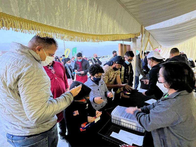 Participants check in for the 40th edition of Gulf News Overnighter Fun Drive. 
