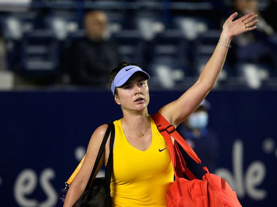 Ukraine's Elina Svitolina after her quarter-final match against Colombia's Camila Osorio 