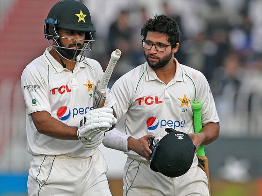 Pakistan's Imam-ul-Haq and Abdullah Shafique Rawalpindi after the draw against Australia