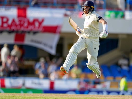 England's Jonny Bairstow celebrates his century against West Indies 