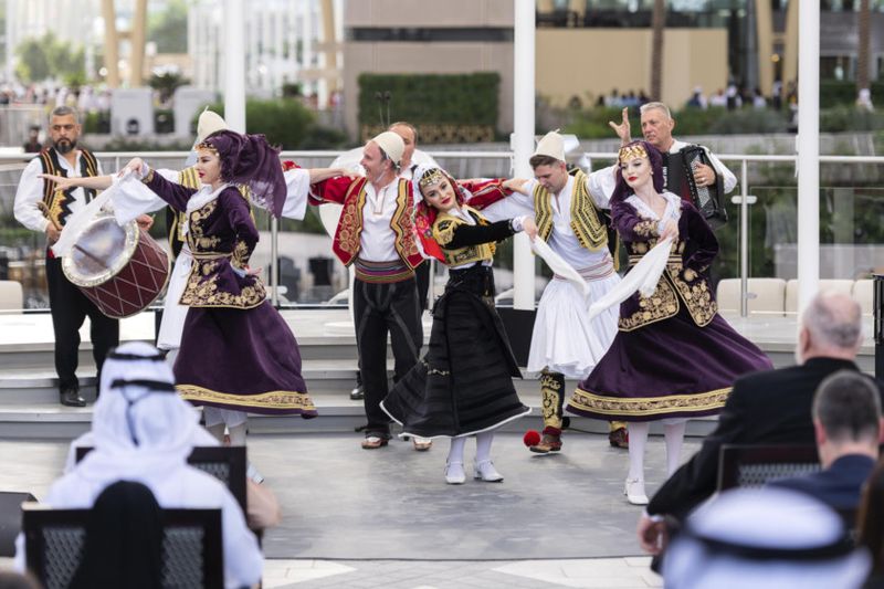 Cultural performance during the Albania National Day Ceremony at Al Wasl_m60893-1647004734559