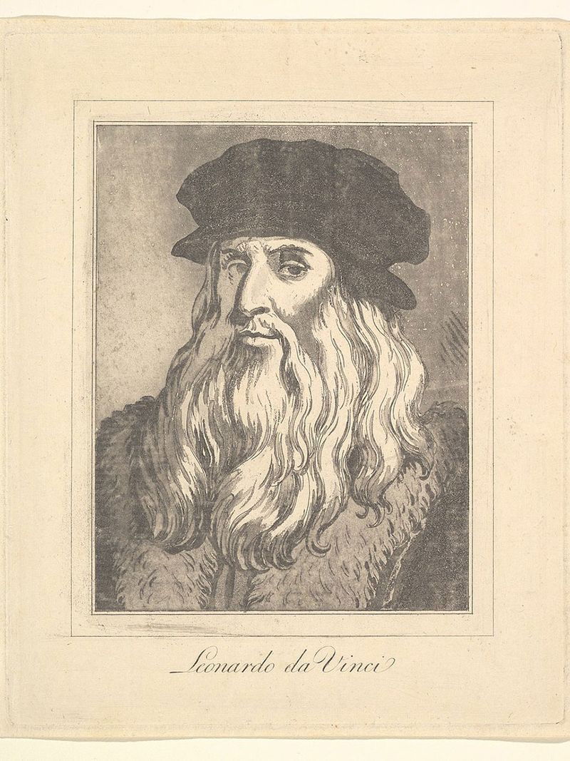 Portrait of Leonardo da Vinci by Wincelslaus Hollar