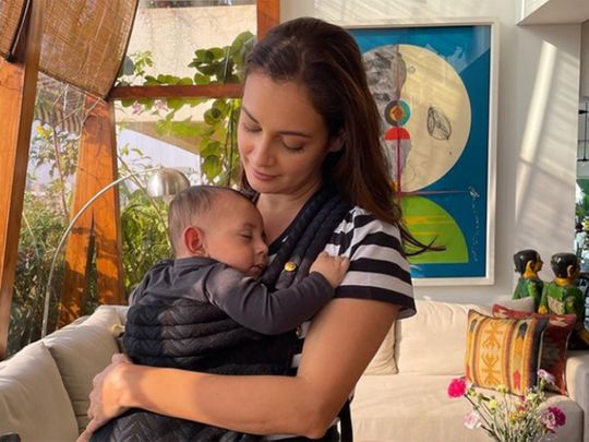 Dia Mirza with her son