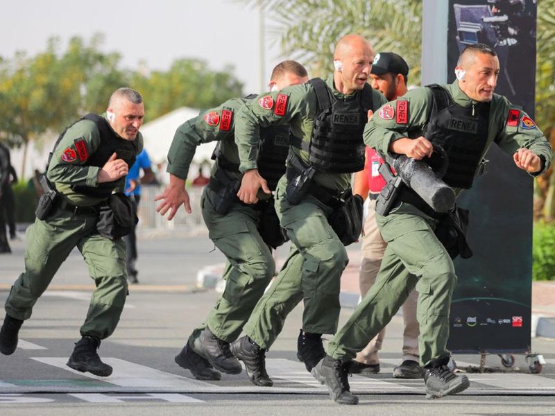 Watch Actionpacked international SWAT police challenge starts in UAE