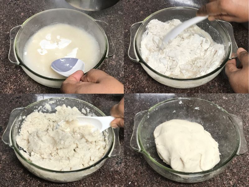 Mix water and rice flour 