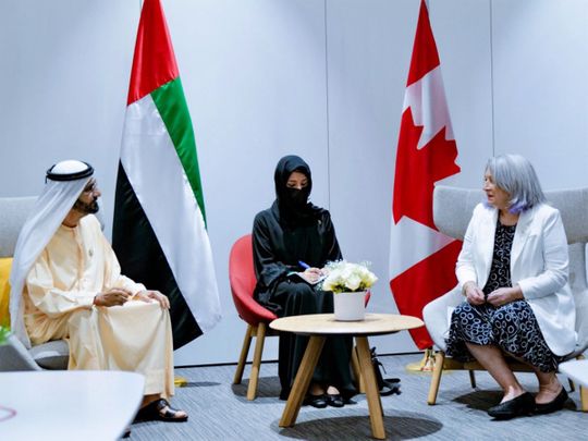 Mohammed bin Rashid meets with the Governor General of Canada at Expo 2020 Dubai,