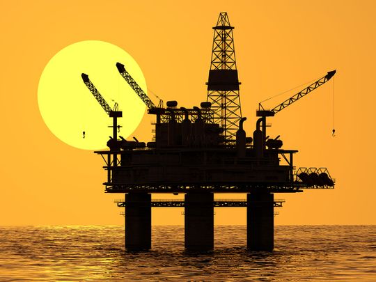 Oil rig, oil field