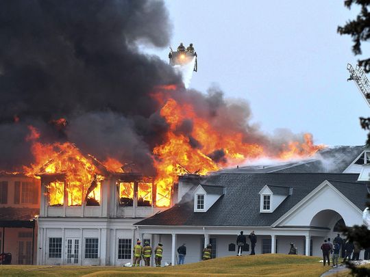 Oakland Hills clubhouse burned down in February