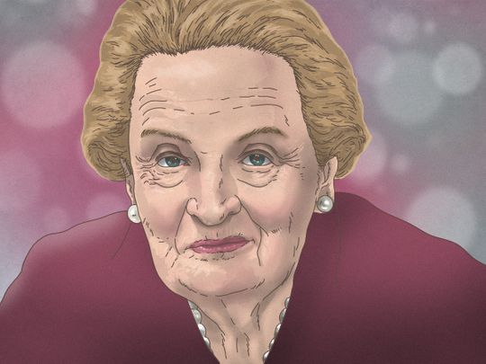 Madeleine Albright, the first female US secretary of state