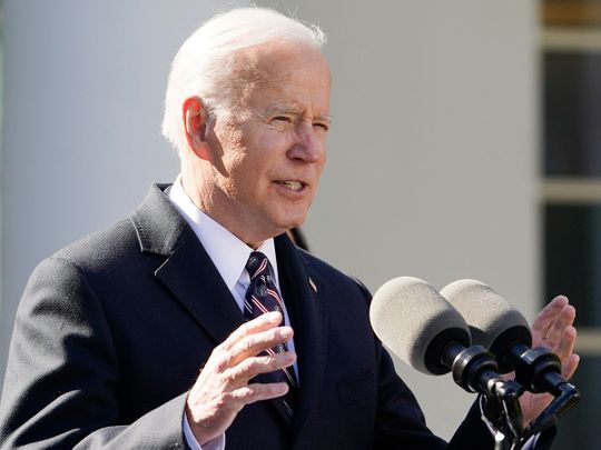 President Joe Biden speaks after signing the Emmett Till Anti-Lynching Act