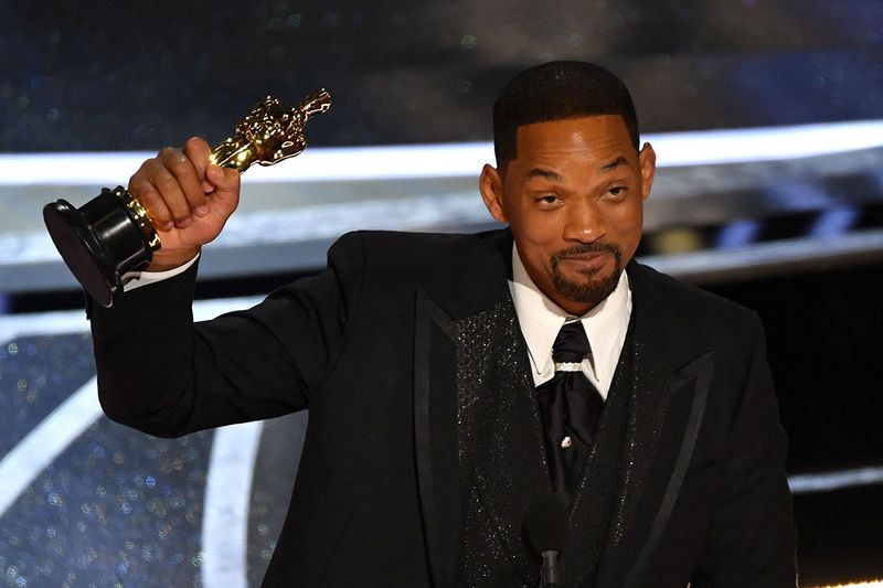 In this file photo taken on March 27, 2022 US actor Will Smith accepts the award for Best Actor in a Leading Role for 