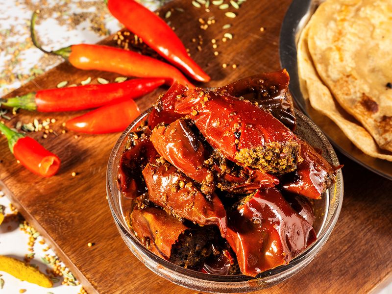 Red chilli pickles