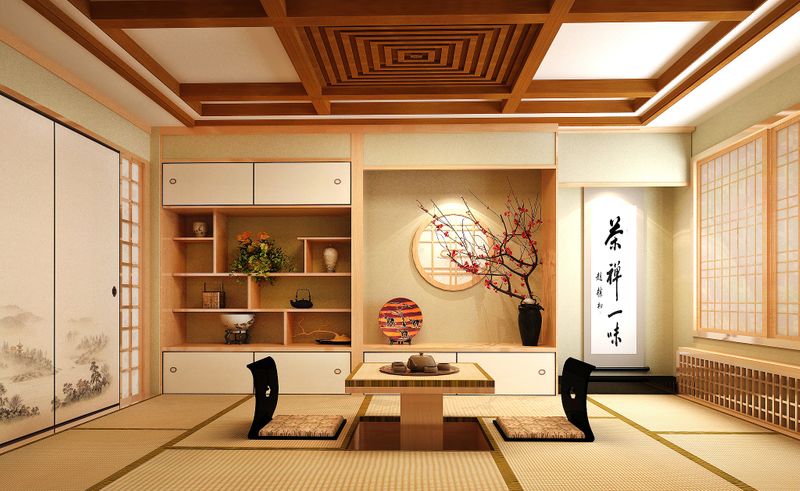 Japanese style zen interior house 