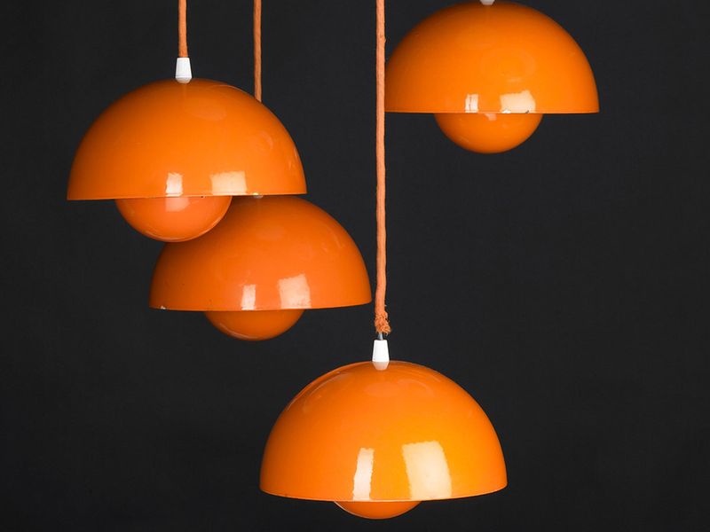 Design d'intérieur de style lampe champignon des années 1970 
