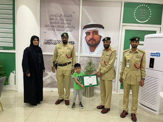 NAT boy honored by Dubai police 1-1649328226805