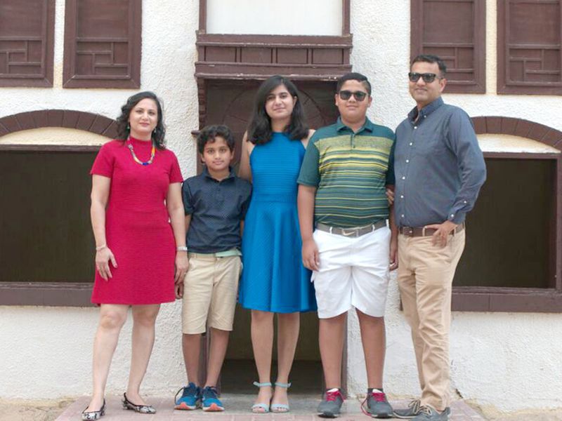 Sonal B Chhibber with her family.
