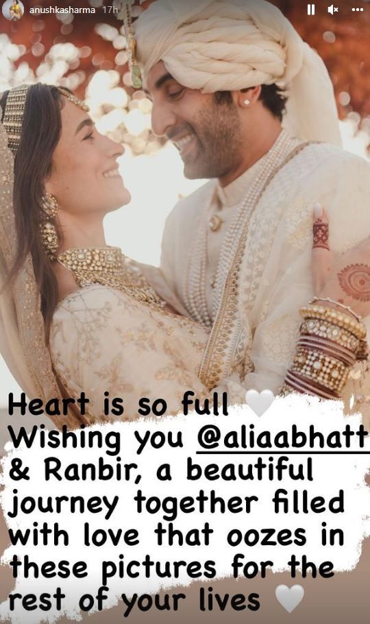 Anushka Sharma's message to Ranbir and Alia
