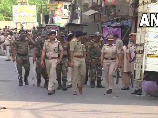 Delhi Police deployed heavy security after stone-pelting incidents in the Jahangirpuri area of New Delhi