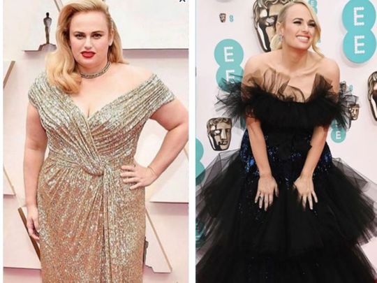 Rebel Wilson before and after her weight loss
