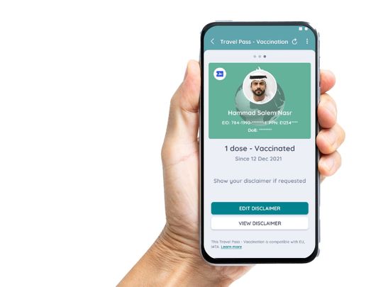 disclaimer form on al hosn app for unvaccinated uae citizens
