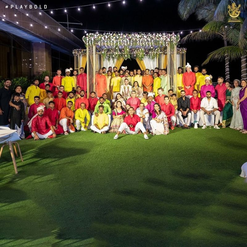 Glenn Maxwell and Vini Raman's wedding party