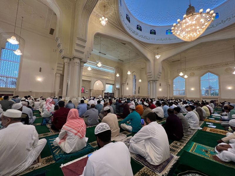 Eid prayers at Abu Bakr Al Siddique mosque in Dubai