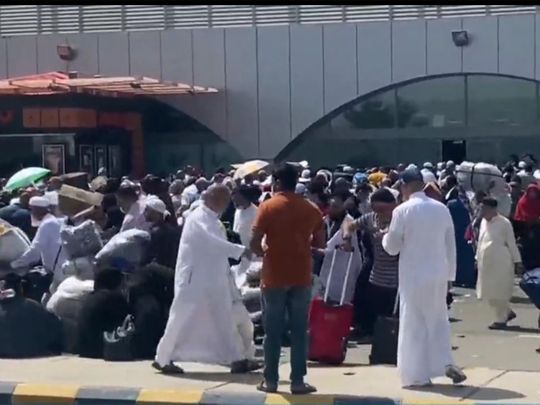 Overcrowding at the Jeddah airport