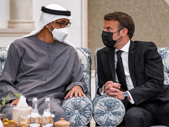 Sheikh Mohamed and Macron