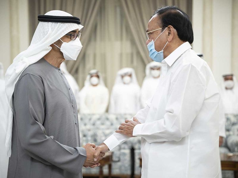 Venkaiah Naidu with Mohamed bin Zayed