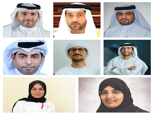 Collage for Emirati reactions to MBZ as new president 