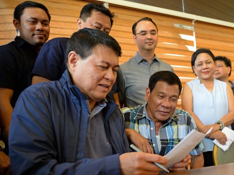 Manny Villar with Duterte