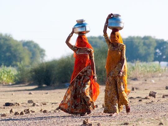 OPN INDIAN WOMEN WATER POT