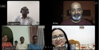 Community volunteers from the UAE and India participated in the virtual farewell for Deepak Thomas-1653456128559