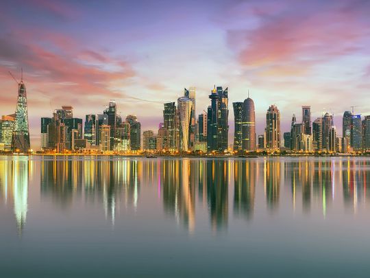 Stock Doha skyline Qatar
