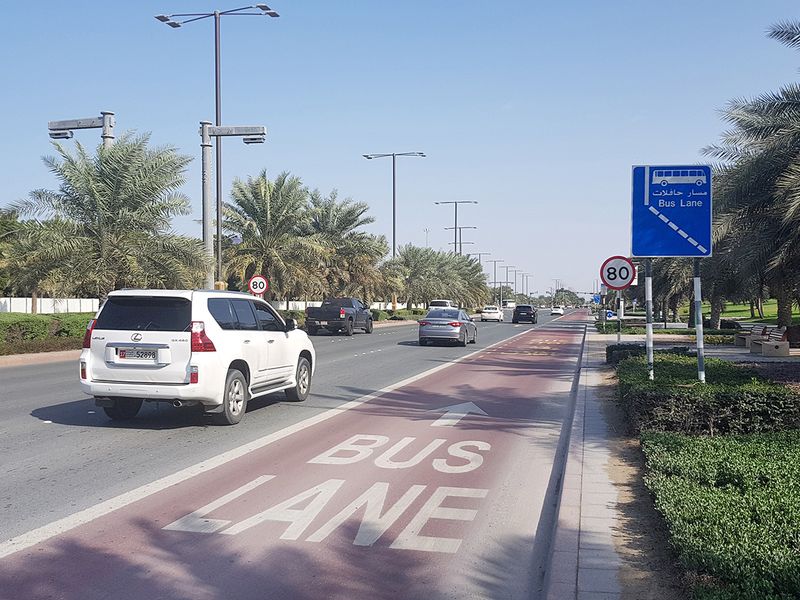 Abu Dhabi Bus Lane 