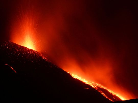 Italy's Mount Etna lights up night sky in stunning eruption | News ...