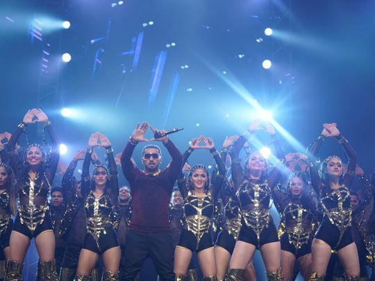 Yo Yo Honey Singh on stage at IIFA Rocks 2022