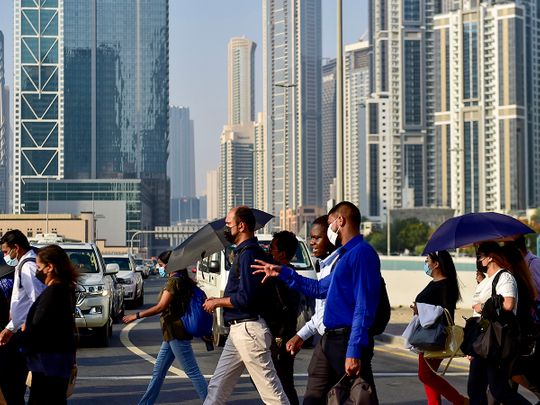 Stock office workers staff Dubai