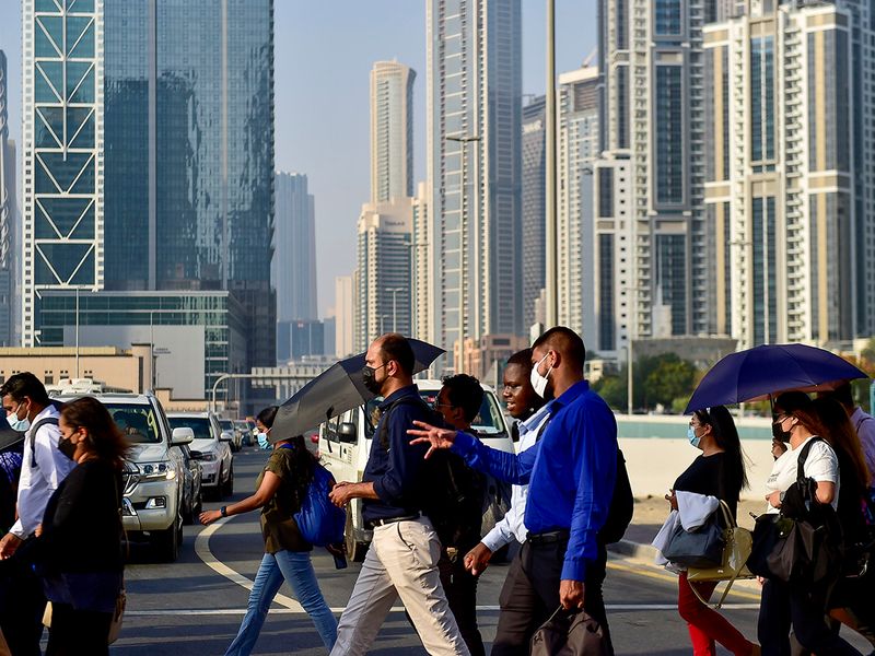 Stock office workers staff Dubai