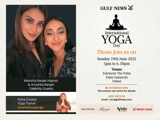 Gulf News Yoga event 