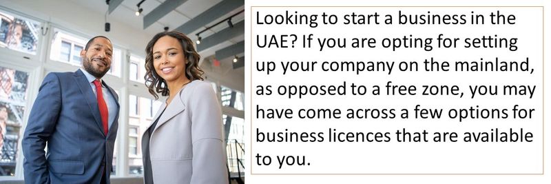Looking to start a business in the UAE? If you are opting for setting up your company on the mainland, as opposed to a free zone, you may have come across a few options for business licences that are available to you. 